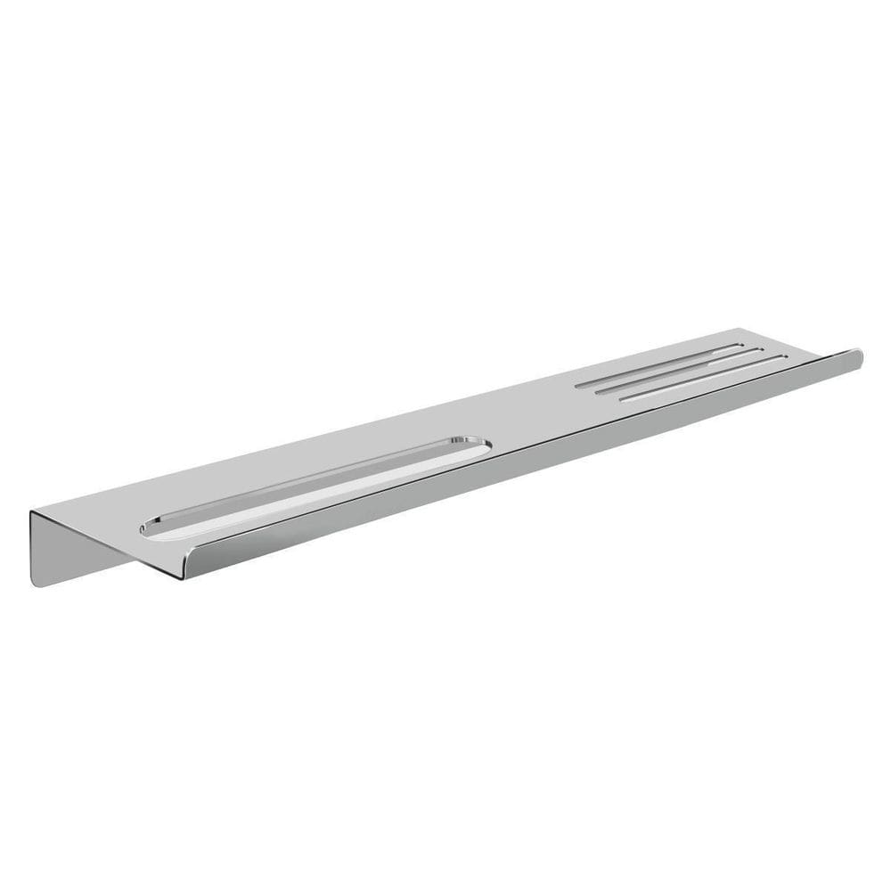 Prateleira Suporte Banheiro Escovado Grega Aço Inox 70Cm