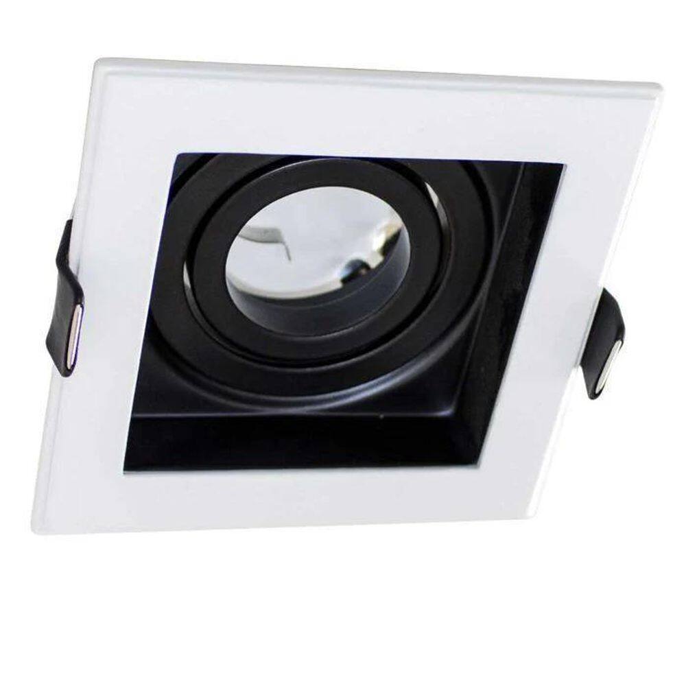 Spot Dowlight Ns7351P Embutido Branco Com Preto