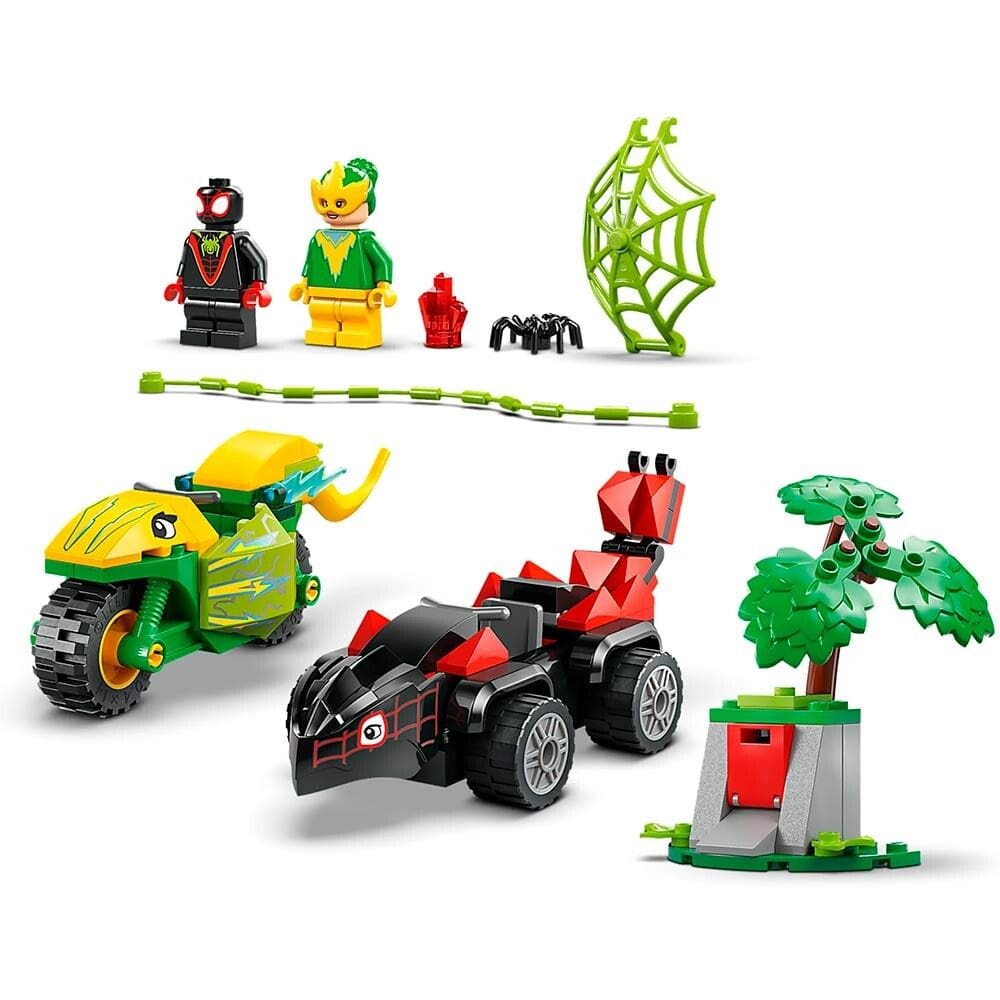 Bloco de Montar - Marvel Spidey – Perseguição de Spin e Electro - 124 peças - LEGO