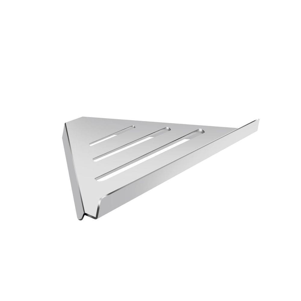 Prateleira Suporte Canto Banheiro Alto Brilho Grega Aço Inox