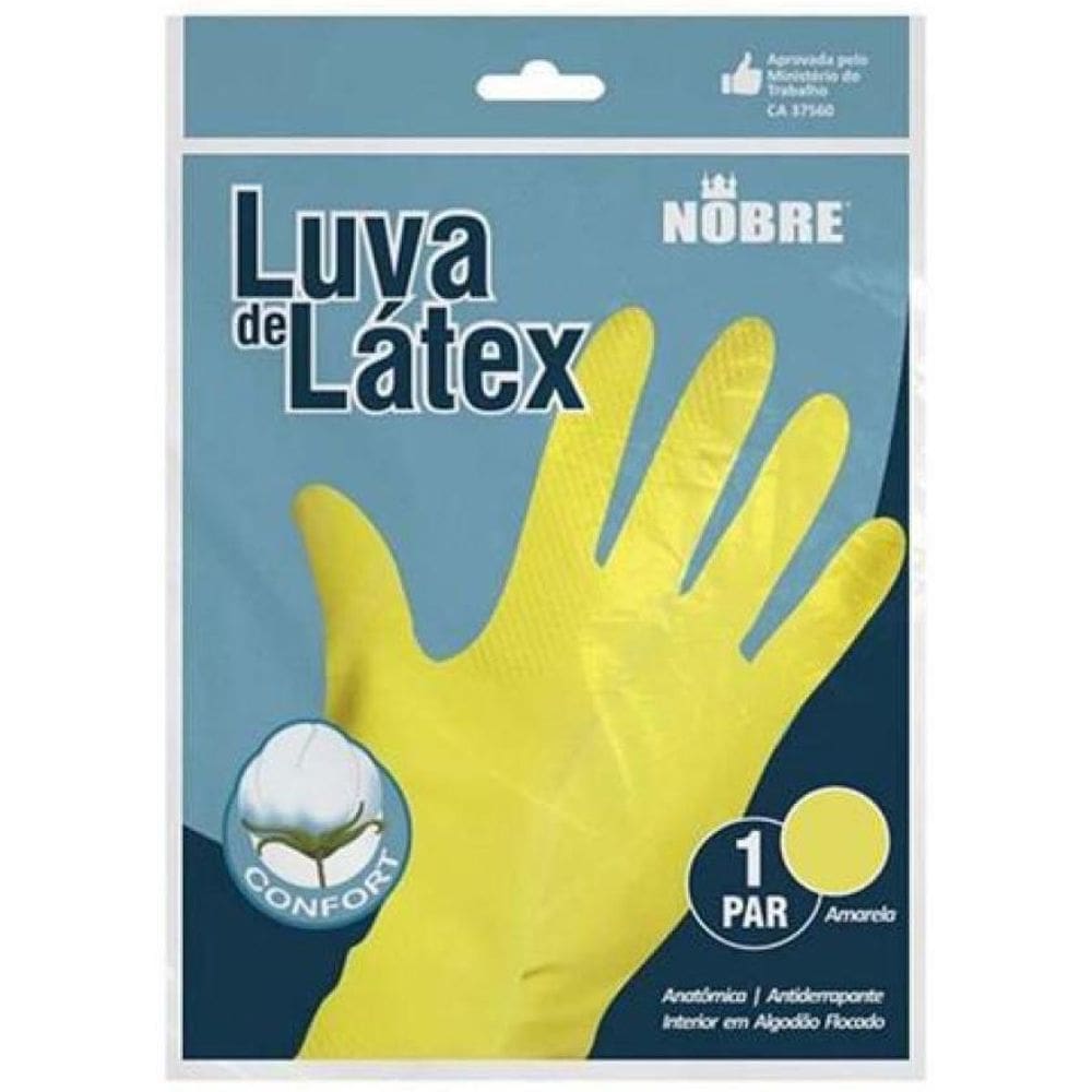 Luva Borracha/Latex Sl Amarela G Nobre Ca 41780