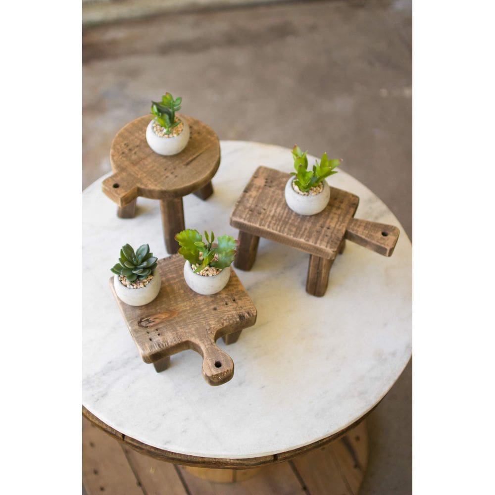 Tábua de cortar Risers KALALOU Brown, conjunto de 3, 24x13 cm