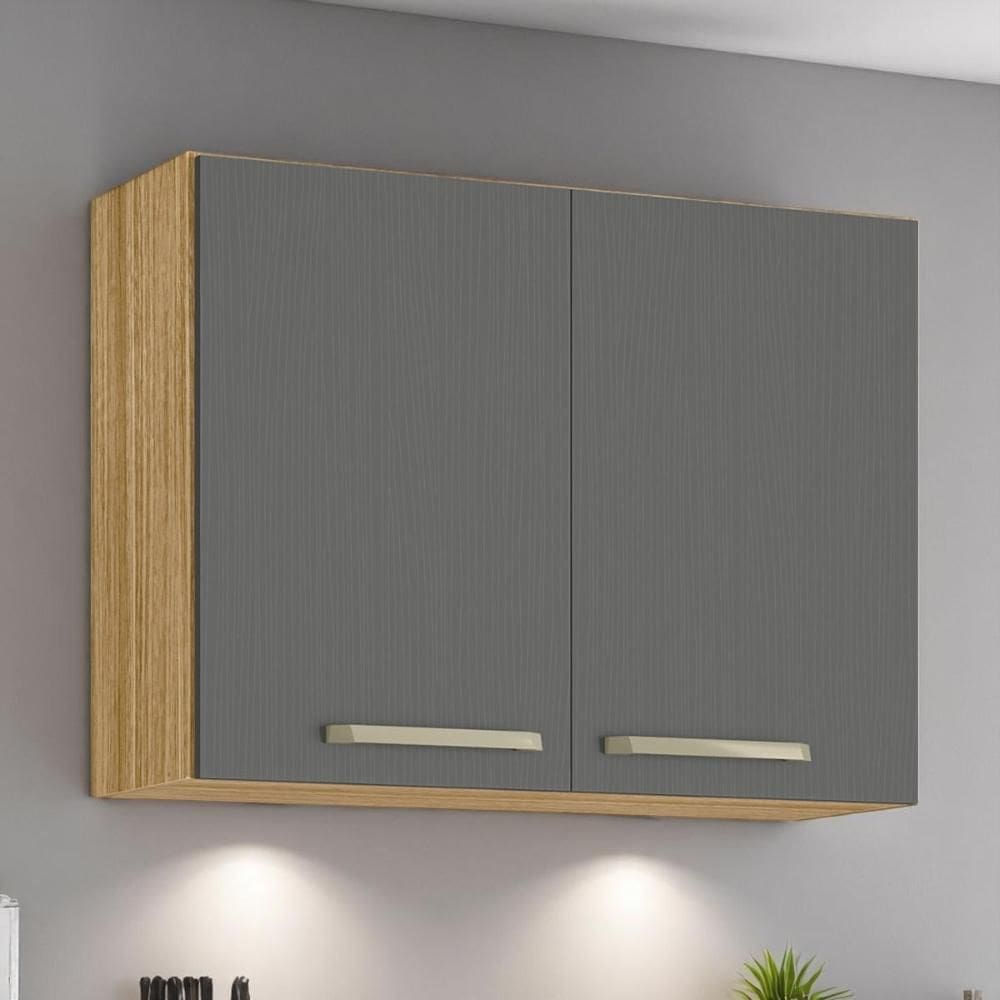 Armário 2 portas 800 Ametista Freijó Gris