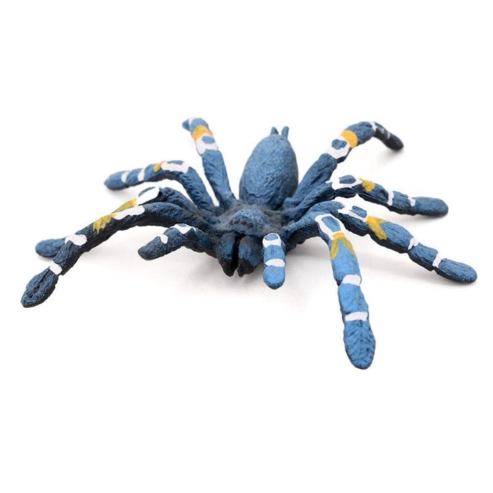 Estatueta de PVC de aranha comedora de pássaros azul brasileira para crianças