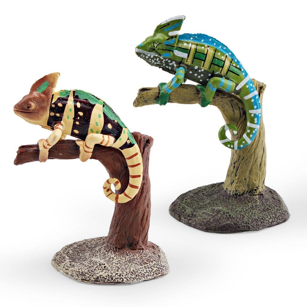 Estatuetas Chameleon, modelo lagarto de PVC de 6 cm, brinquedos para crianças a partir de 3 anos