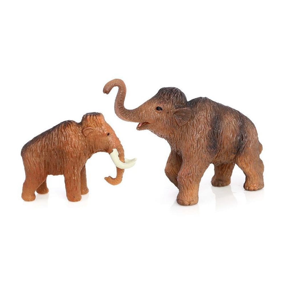 Conjunto de bonecos de brinquedo Mammoth Animal, 2 peças, pré-histórico, de 3 anos ou mais