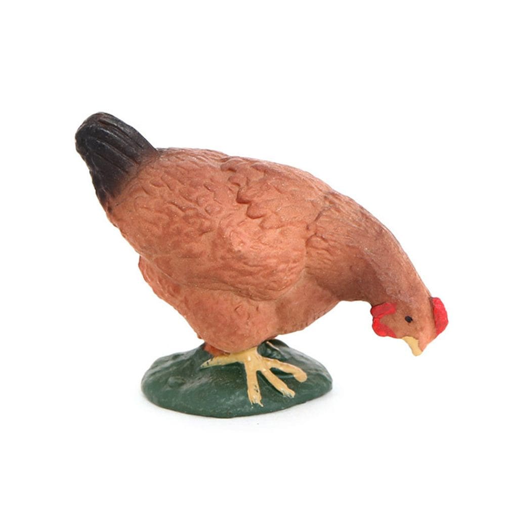 Estatueta realista de galinha em PVC, modelo animal, brinquedo educacional para crianças