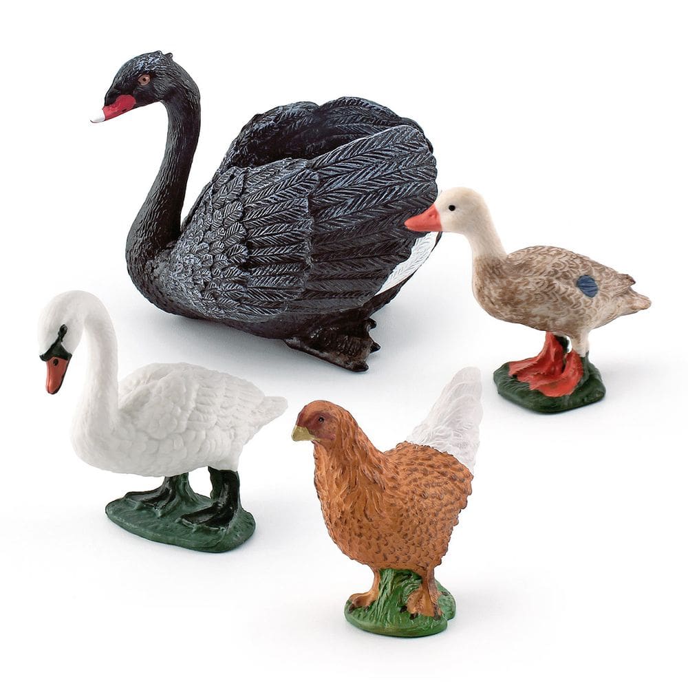 Conjunto de figuras de animais de fazenda: modelos realistas de PVC, 4 unidades