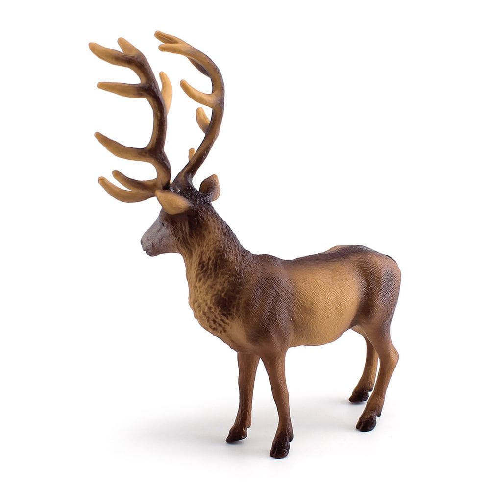 Figura realista: alce, PVC, animal selvagem com chifres de 10 cm
