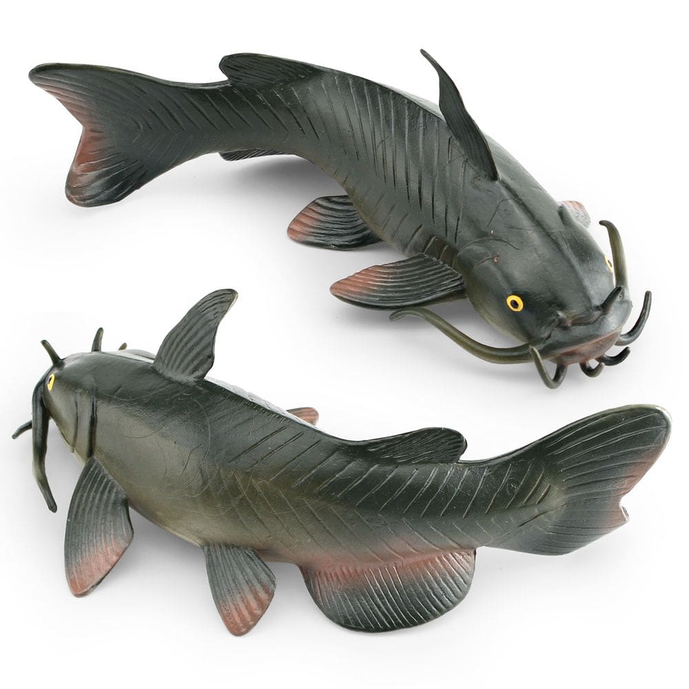 Estatueta de peixe-gato modelo PVC Yellow Catfish 14cm para crianças