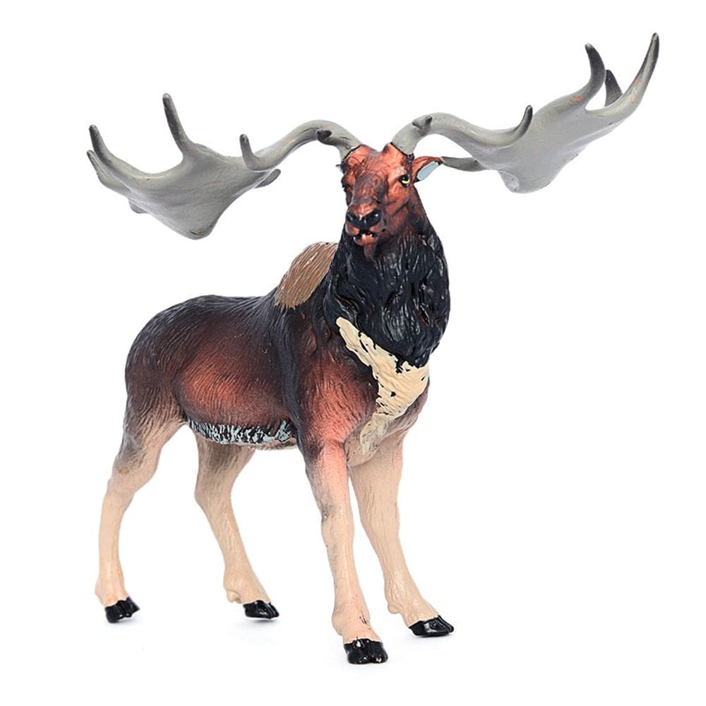 Estatueta de alce Ancient Wildlife modelo PVC para crianças de 13 cm