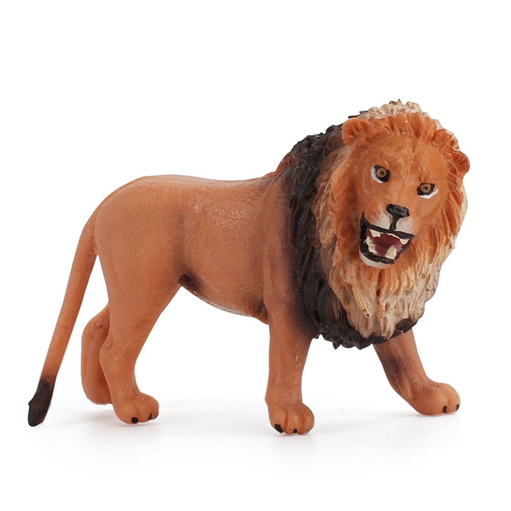 Figura: Leão, animal selvagem realista em PVC, pintado à mão, 9 cm