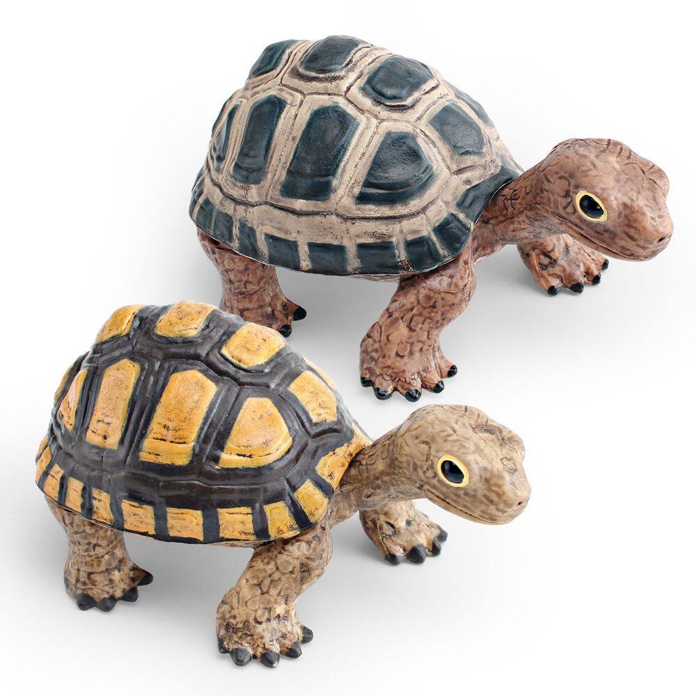 Conjunto de estatuetas Realistic Land Tortoise, PVC, plástico, brinquedo infantil
