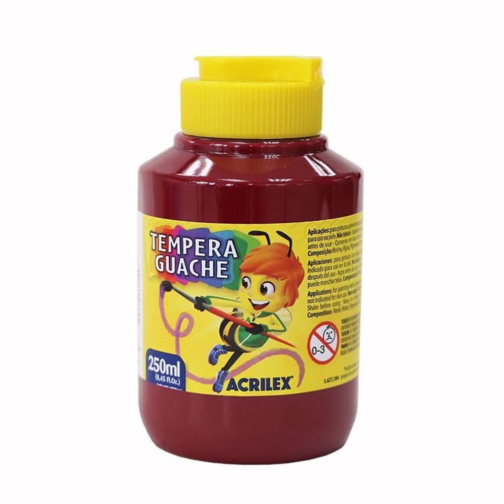 Tinta guache Vinho 250ml 565 Acrilex