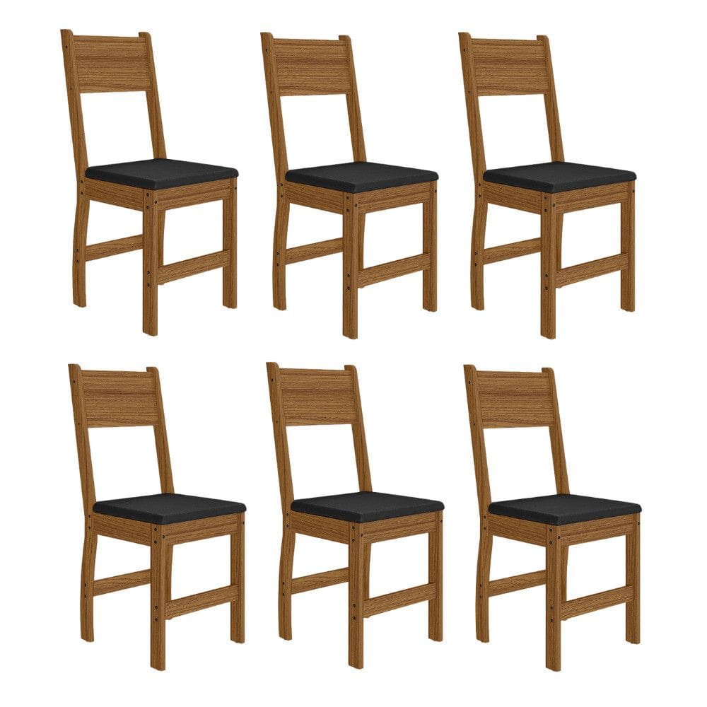 Conjunto 6 Cadeiras Milano Poliman M?veis