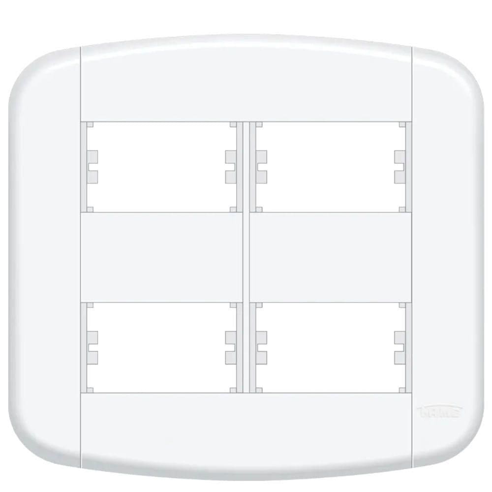 Placa 4x4”” - 4 Módulos Distanciados Blanc Mais - 11439430 - Fame Placa 4x4 4 Modulos Dist Blanc+ - 11439430 - Fame