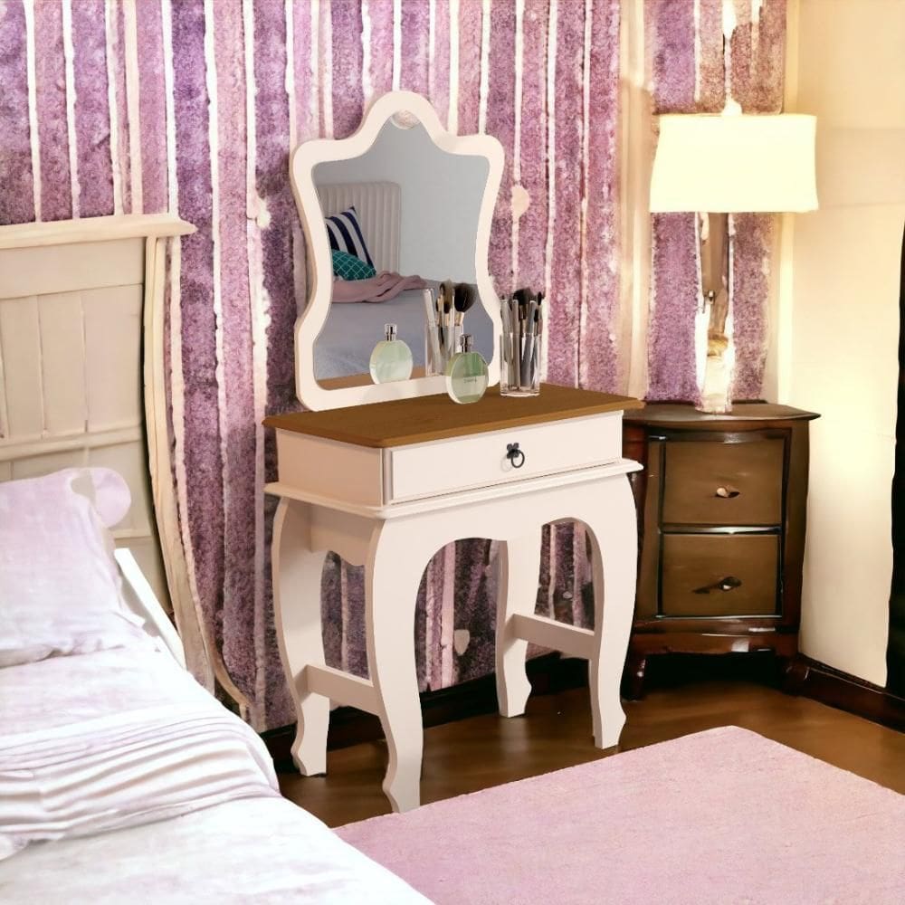 Penteadeira JB 7200 Pérola e Nature Bechara