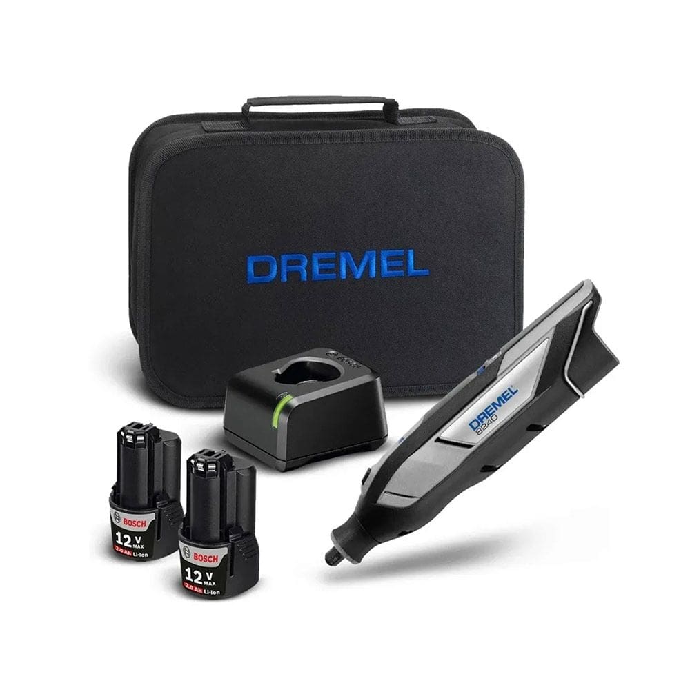 Micro Retífica 2 Baterias 12V 2Ah Bosch 8240 Dremel
