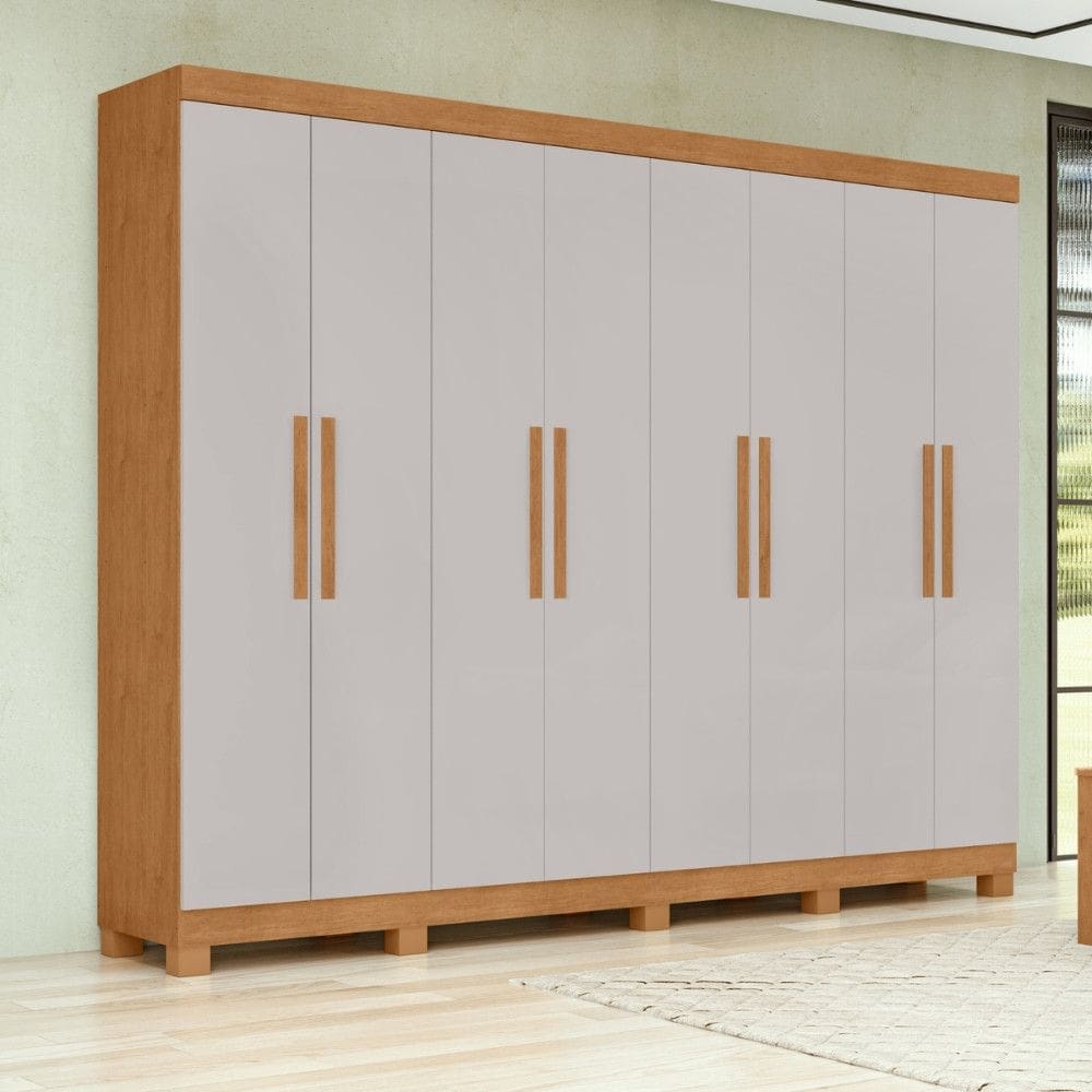 Guarda Roupa Casal com Pés 8 Portas Andara Lopas