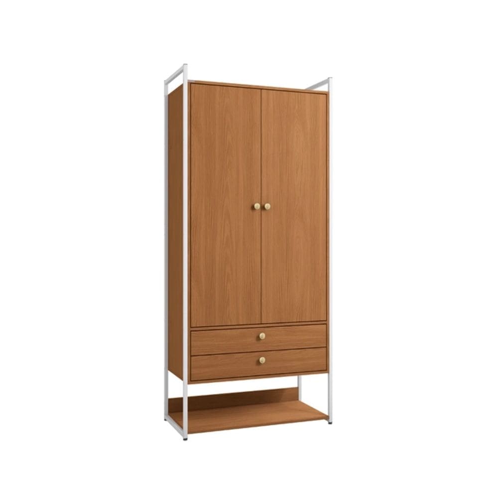 Armário Kappesberg LI048 2 Portas Canela/Branco