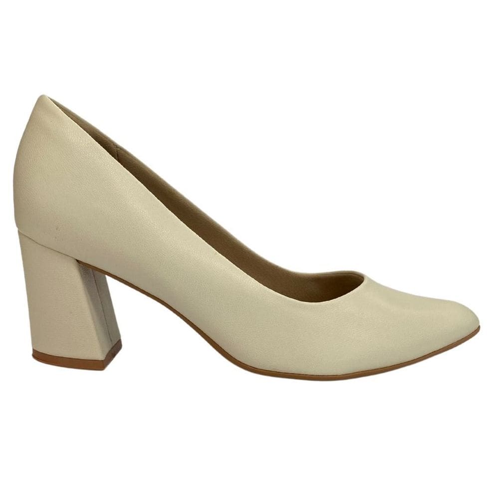 Sapato Scarpin Piccadilly 745135 Feminino Off White saltinho