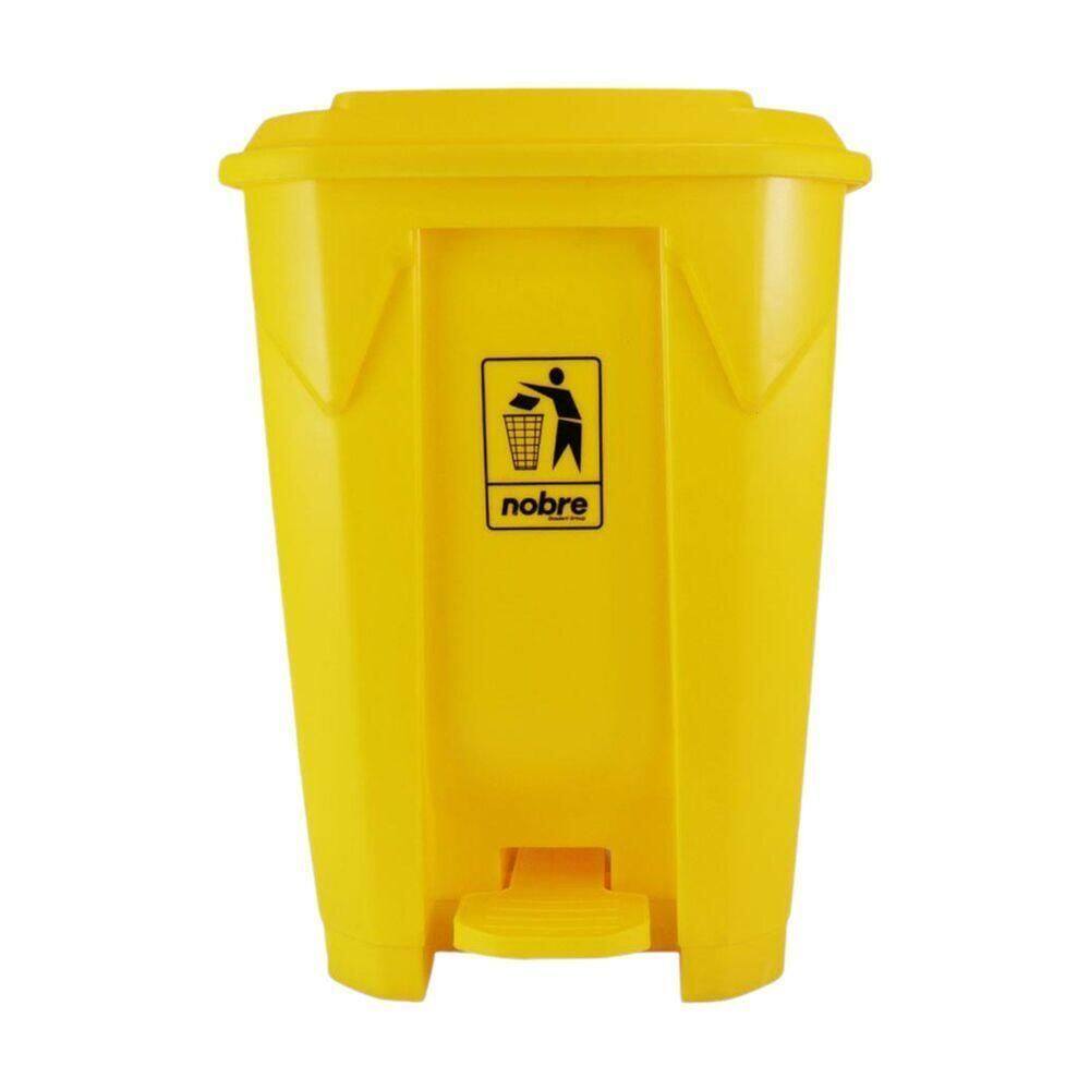Lixeira Pedal Grande Amarela 50l - Elegância E Praticidade Para Ambientes Externos