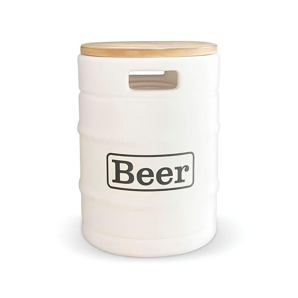 Banco Banqueta Cooler Iluminado Estilo Barril De Cerveja - Elegância E Versatilidade Para Sua Decoração