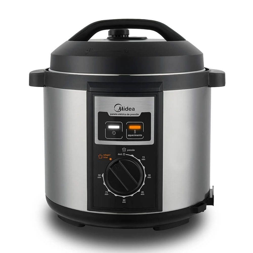 Panela De Pressão Elétrica 6L Mecânica Inox Midea PPB71 110V
