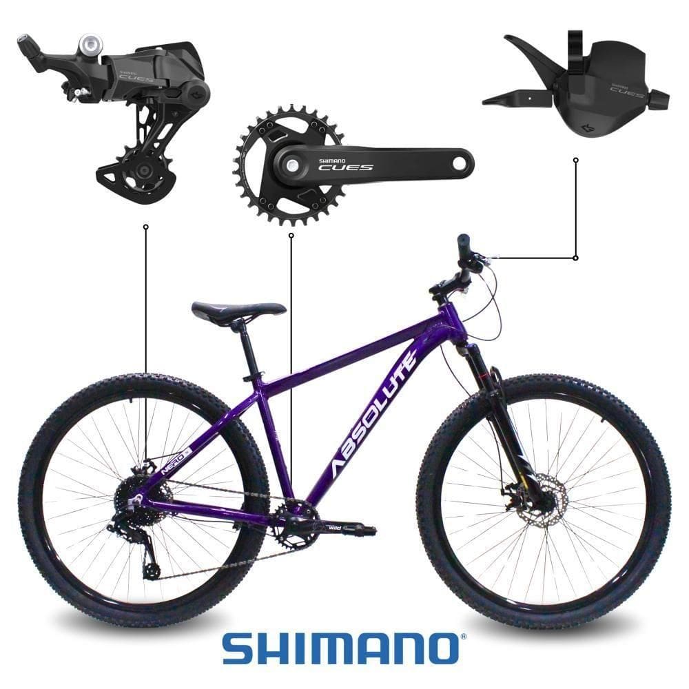 Bicicleta Aro 29 Absolute Nero 5 Shimano Cues 9v Alumínio Freio Hidráulico 17 Roxo