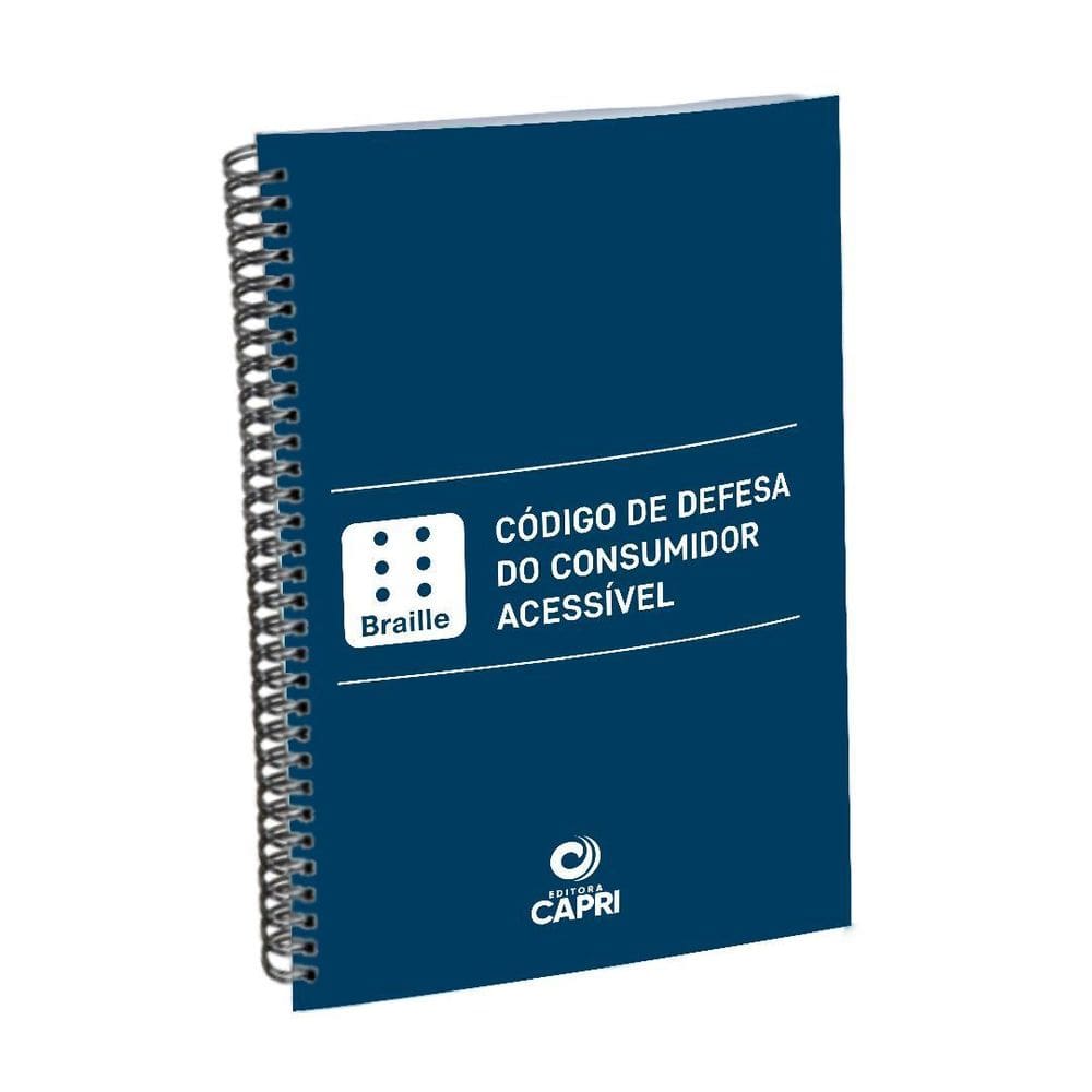 Livro Braille da Lei n 8.078 - 134 Páginas - Capa Comum