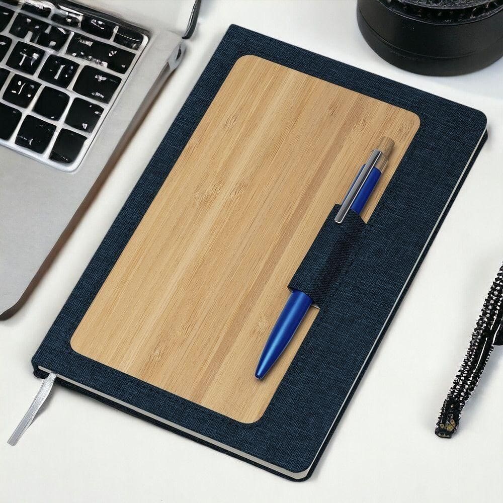 Caderno Ecológico De Bambu Com Suporte Para Caneta ? Sofisticação E Sustentabilidade