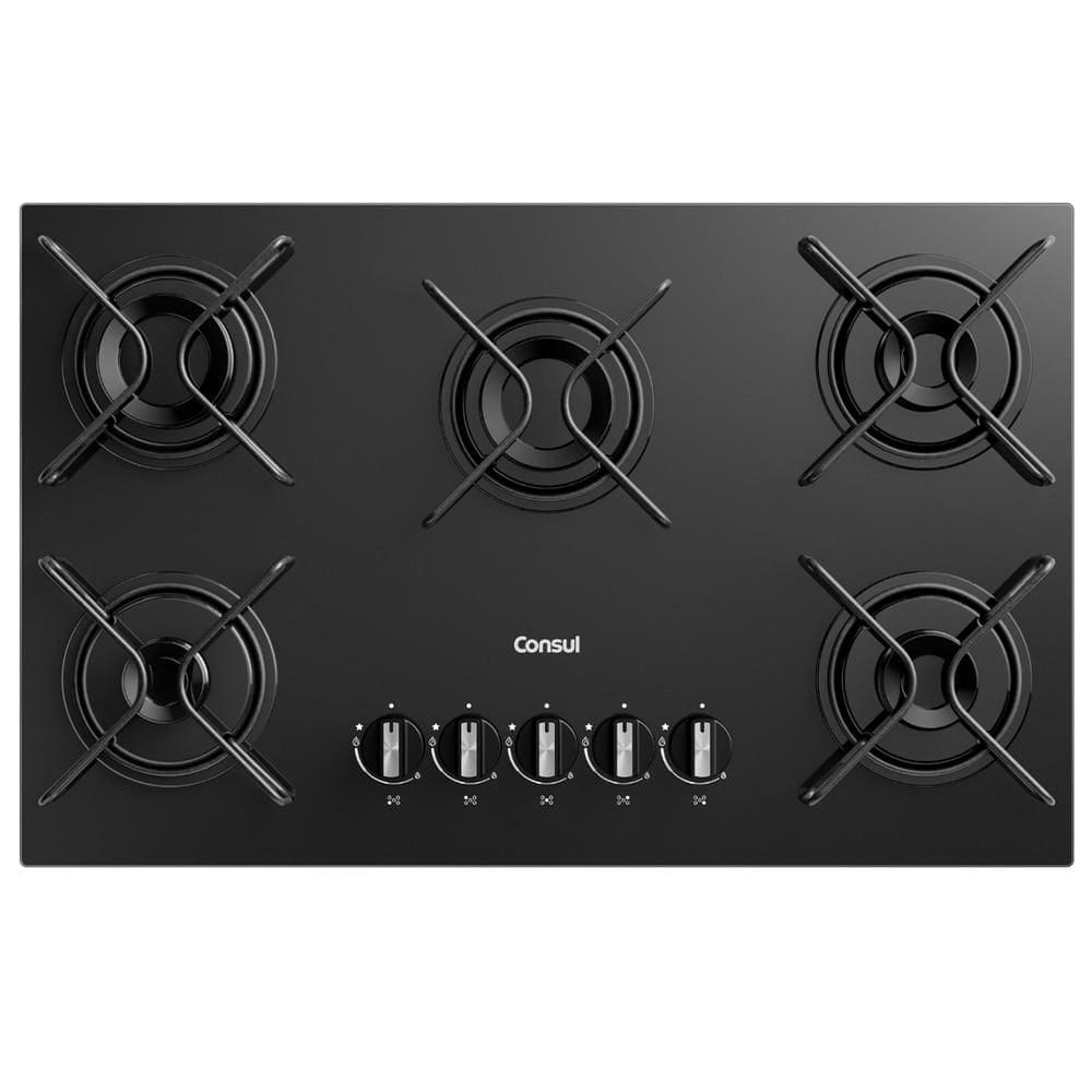 Cooktop 5 Bocas Consul Acendimento Super Automático CD075BE - Preto