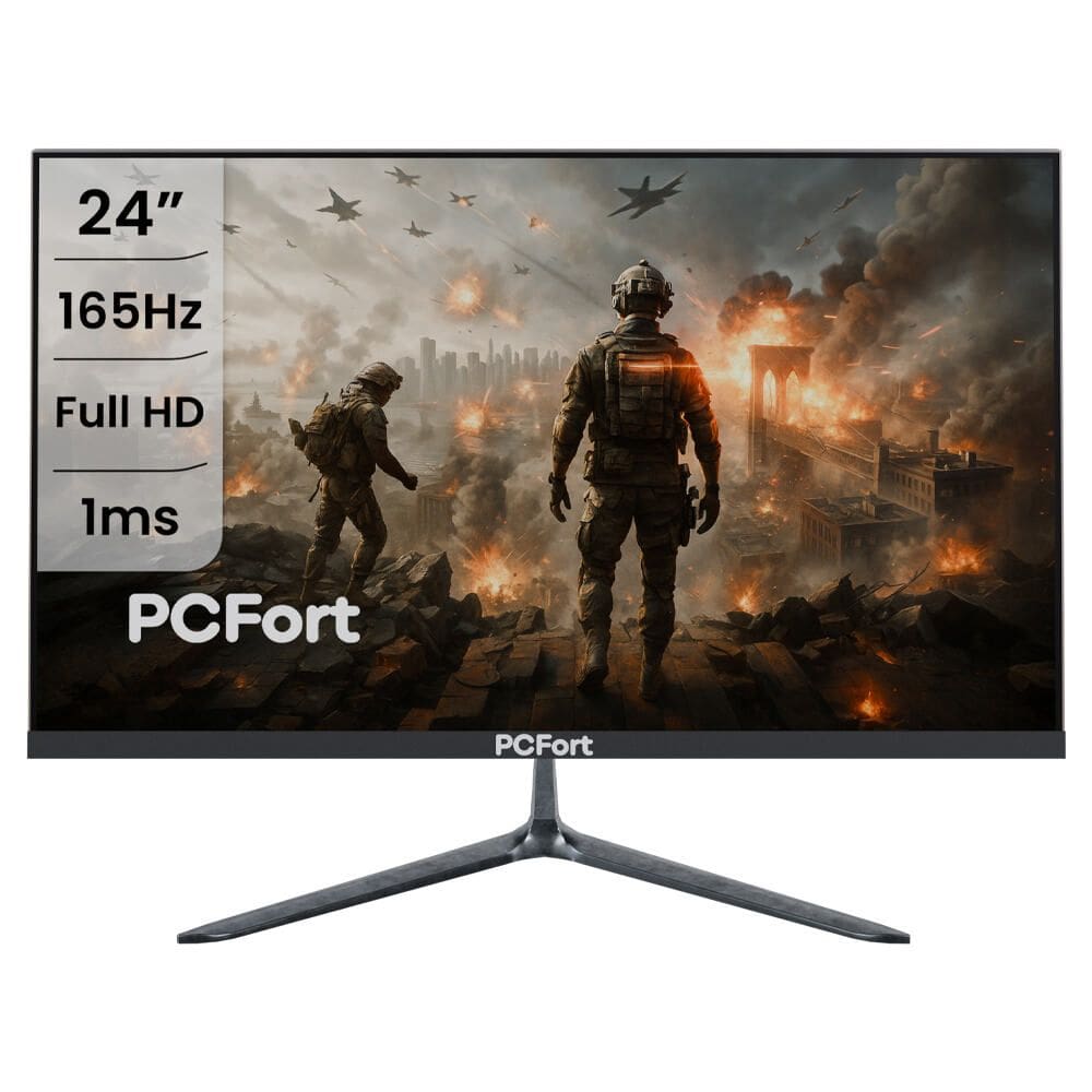 Monitor PCFort Gamer H238F165 23.8`` Led Full Hd 165hz Freesync Hdmi Display Port VESA
