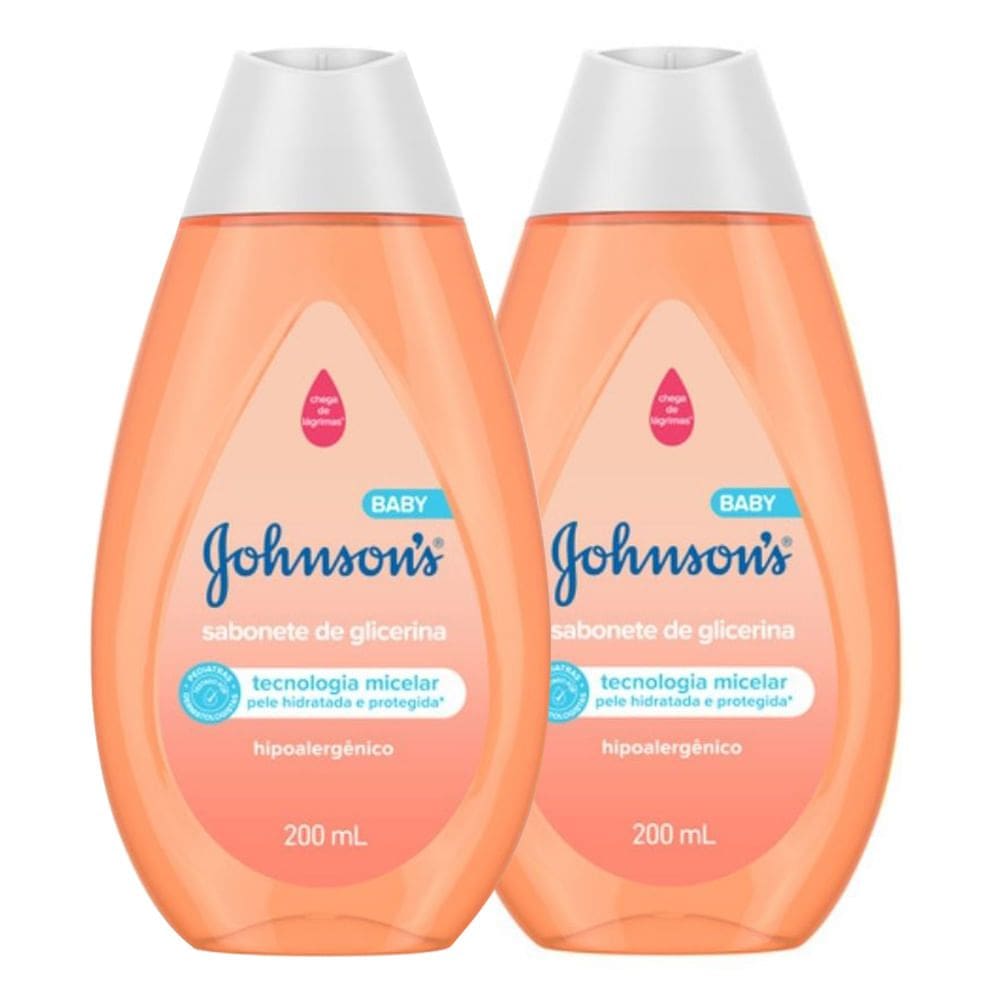 Kit 2 Sabonete Líquido de Glicerina Johnson`s Baby 200ml