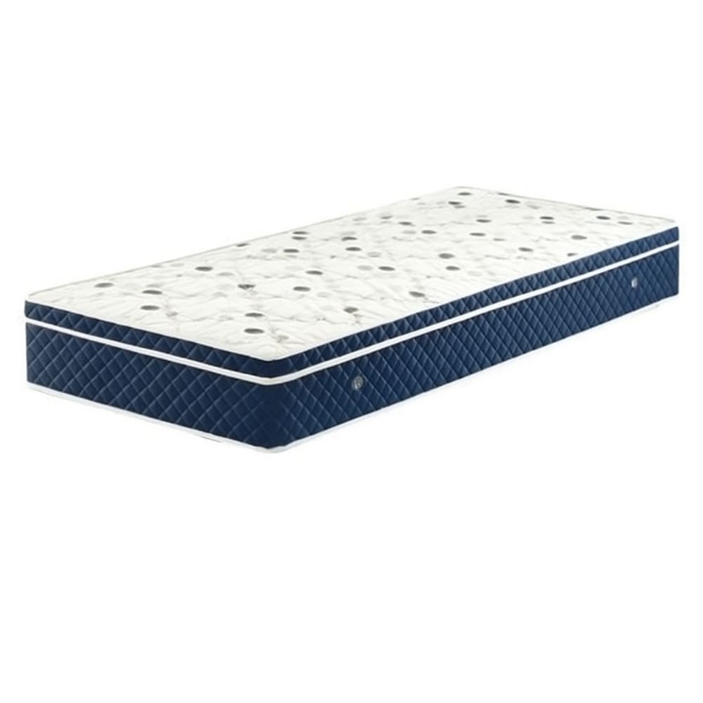 Colchão Molas Bonnel 78x188x20 - Lateral Azul PREMIUM