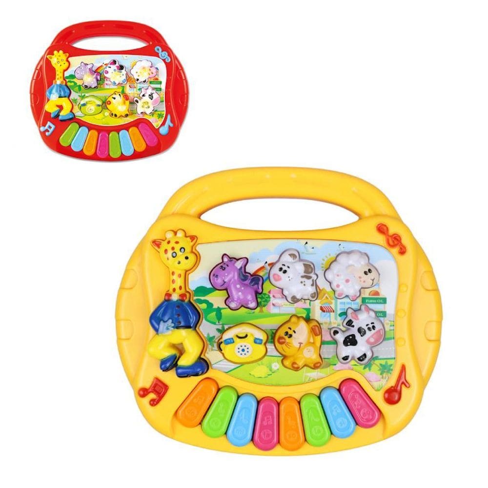 Brinquedo Teclado Piano Musical Bilingue Ingles Portugues