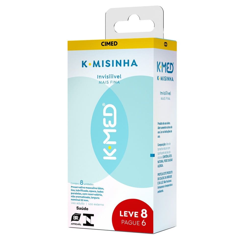 K-Misinha Preservativo Invisível Leve 8 Pague 6 Unidades