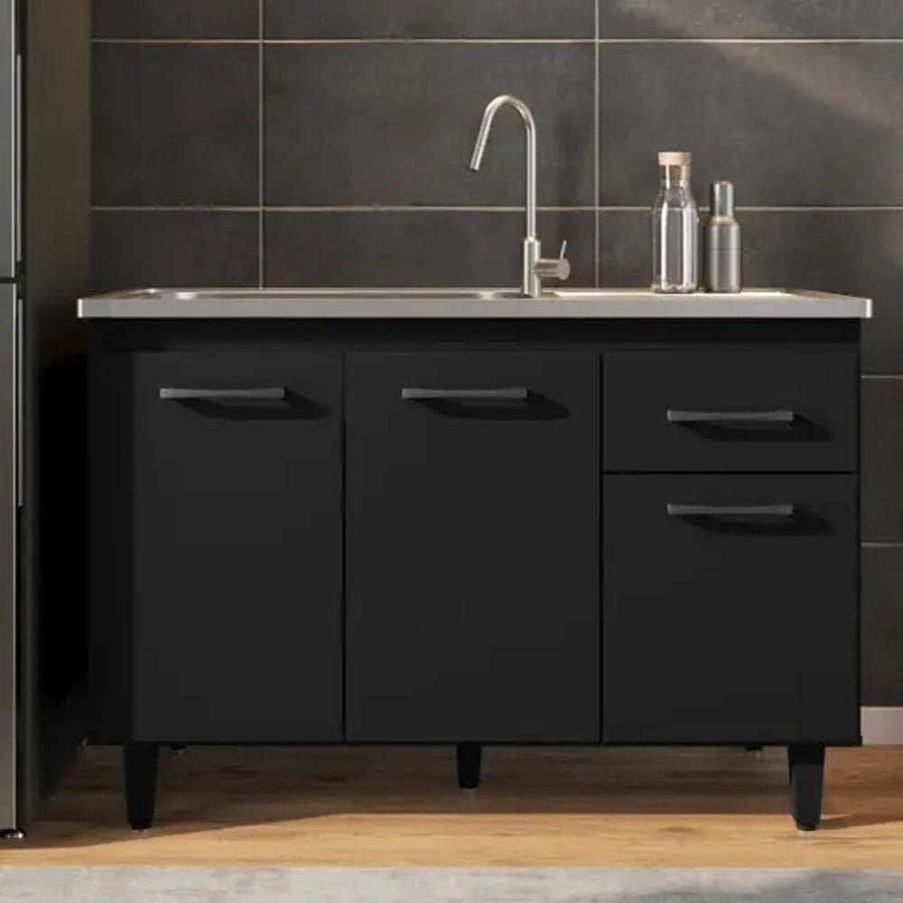 Balcão P/ Pia França 1,20 Preto