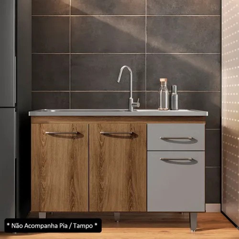 BALCÃO P/ PIA FRANÇA 1,20 Freijó / TITANIO