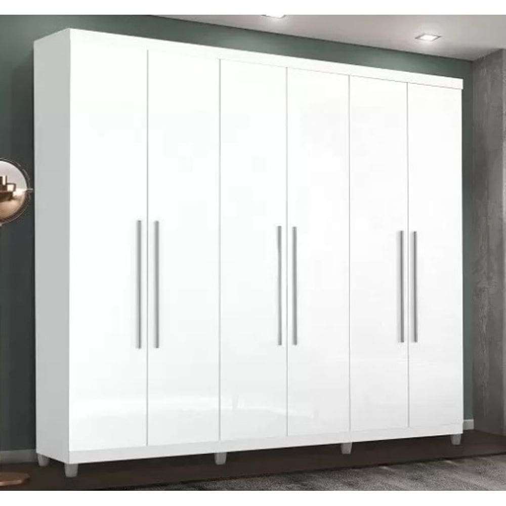 Guarda Roupa 6 portas PORTO BELLO BRANCO