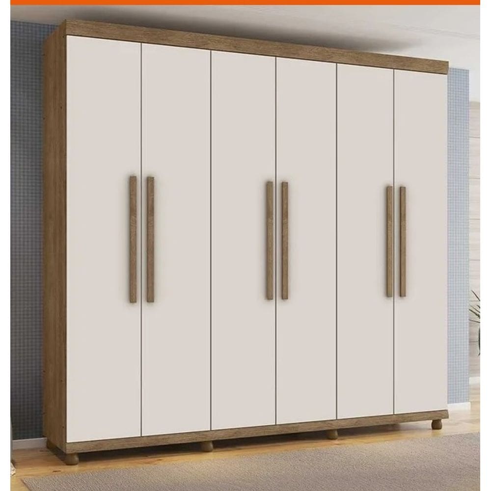 Guarda Roupa ASTÚRIAS NOCE BRONZE/OFF WHITE