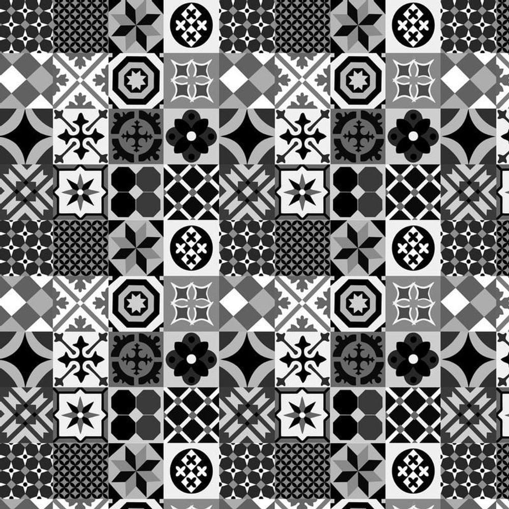 Papel Parede Azulejo Preto E Branco Cozinha Banheiro Adesivo
