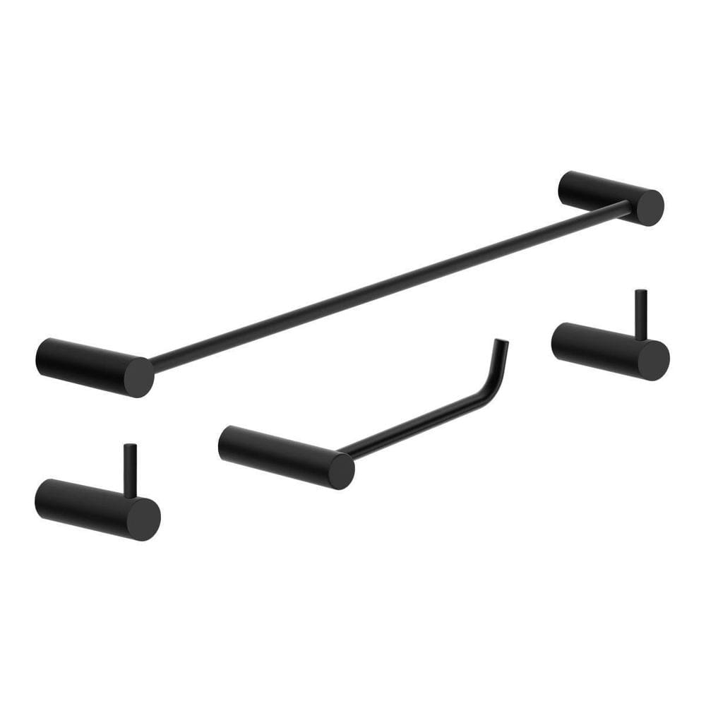 Kit Acessórios Banheiro 4 Peças Preto Fosco Orion 2050Or