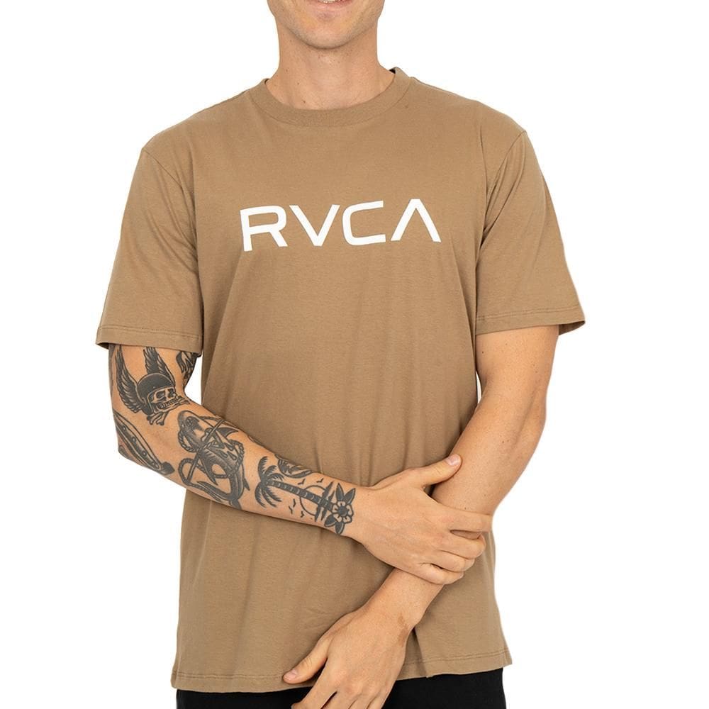 Camiseta RVCA Big RVCA SM26 Masculina Caqui Escuro