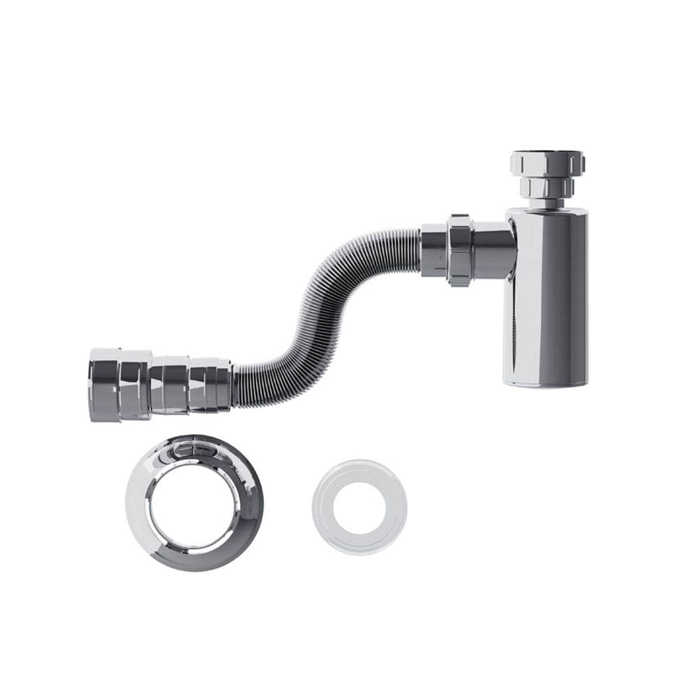 Sifão Tubo Extensível com Copo Cromado 55cm