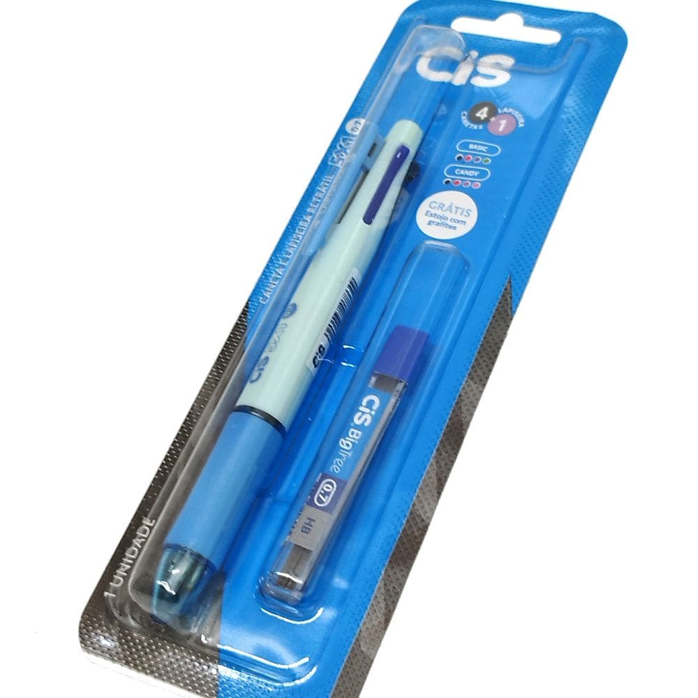 Caneta Lapiseira CiS 5x1 com Grafite 0.7mm