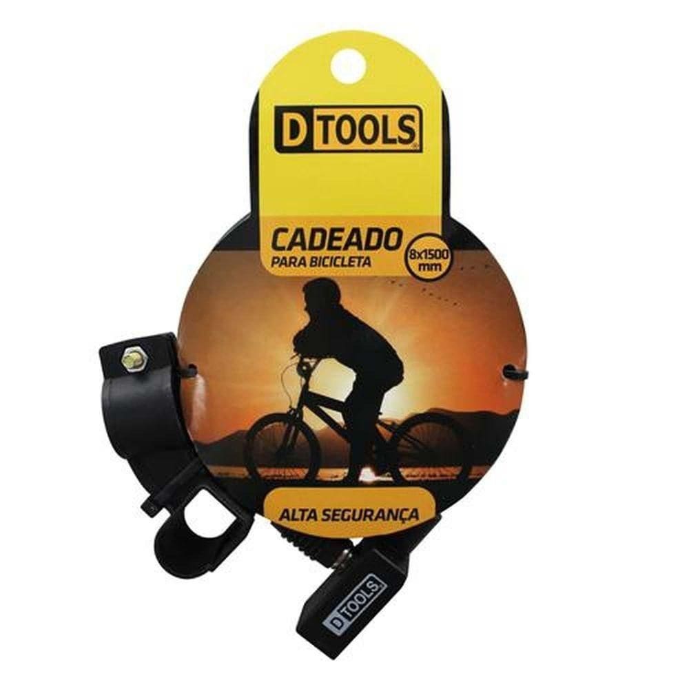 Cadeado Para Bike 8 X 1500mm Resistente - Dtools