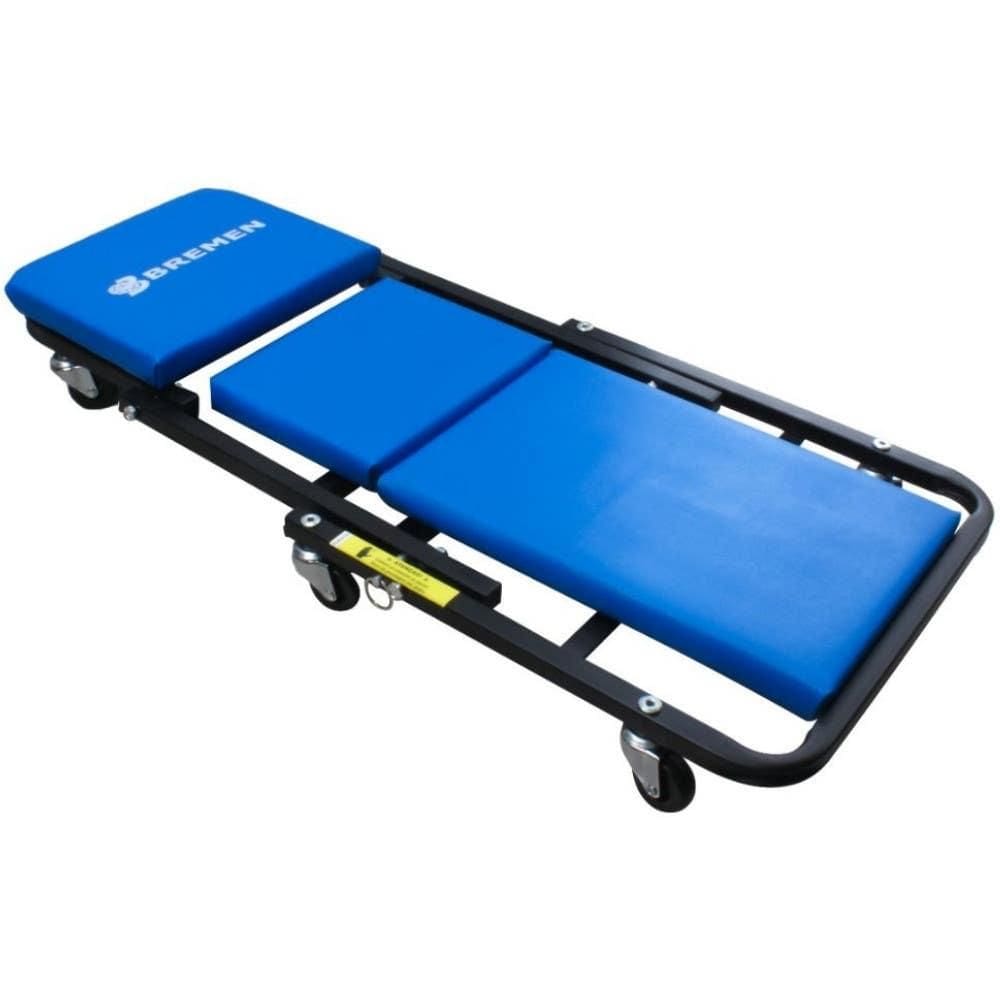 Esteira para Mecânico com Banqueta 2 em 1 Dobrável 150 kg 92x44cm BREMEN