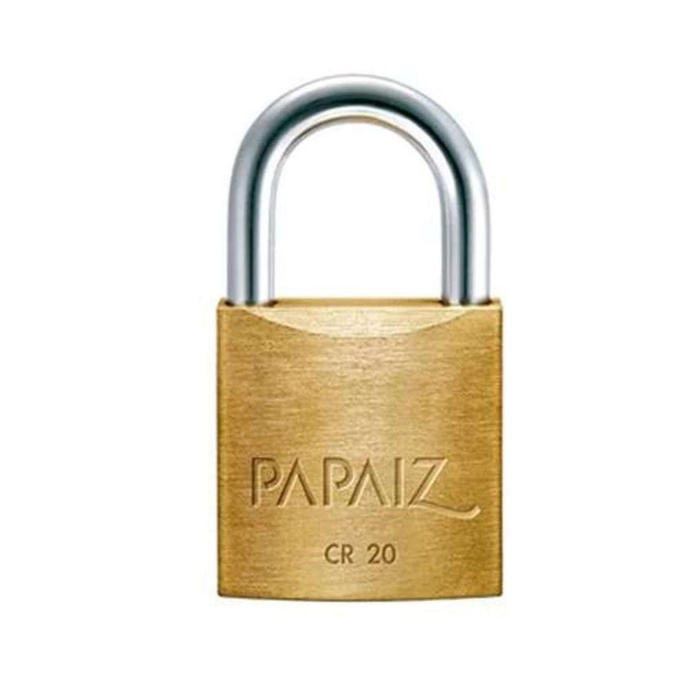 Cadeado Papaiz Ka20 Segredo 7c Em Aço Inox, Zamac E Latão