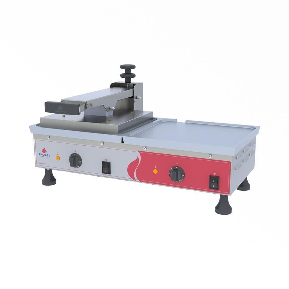 Prensa Chapa Conjugada  Elétrica Alumínio Lanche Pra-700 127v - Progás P43523